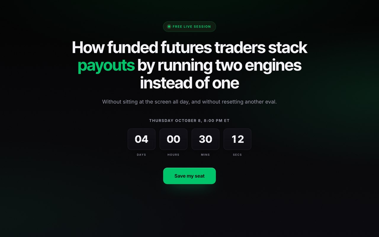 Registration page preview