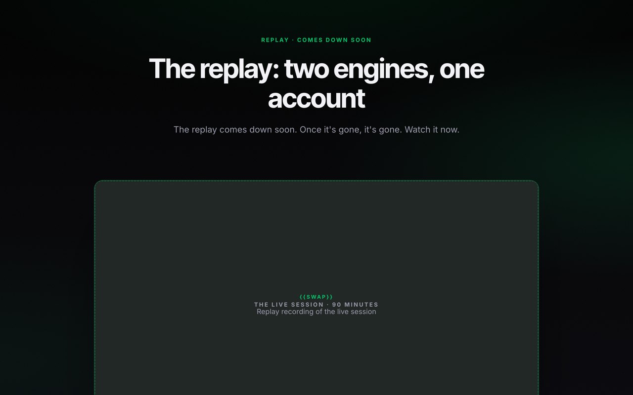 Replay + application preview